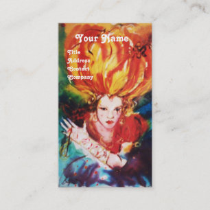 Cartão De Visita Bela Monograma Vermelha, Maqueamento, Salão de Cab