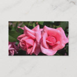 Cartão De Visita belas flores de rosa cor-de-rosa quente perfeitas