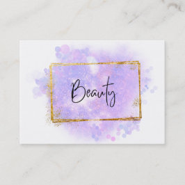 Cartão De Visita *~* BELEZA - Brilho da Lavanda da imagem Dourada b