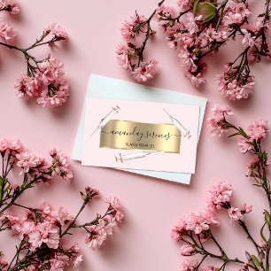 Cartão De Visita Beleza Cosmetologista Seringa Botox B12 QRCode Ros