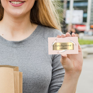 Cartão De Visita Beleza Cosmetologista Seringa Botox B12 QRCode Ros