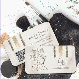 Cartão De Visita Beleza da face minimalista do luxo