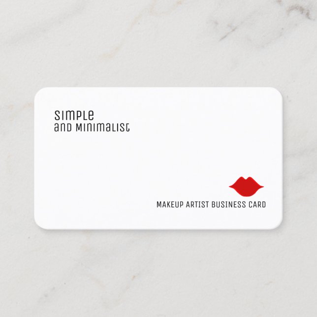 Cartão De Visita beleza da maquiagem elegante minimalista (Frente)