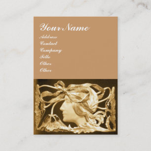 CARTÃO DE VISITA BELEZA DA MULHER ELEGANTE/FLORES DE ARCO MARAVILHO