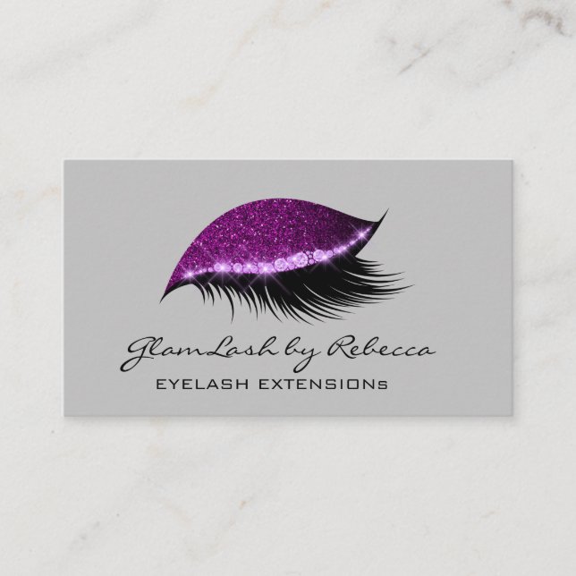 Cartão De Visita Beleza de Maquiagem Simples Eyelash Lashes Brilhan (Frente)