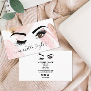Cartão De Visita Beleza do artista Salon Lash Extension piscar os o