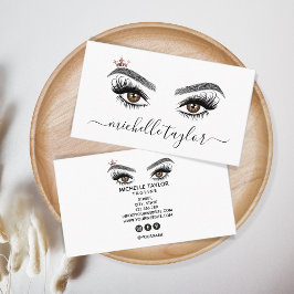 Cartão De Visita Beleza do artista Salon Lash Extension piscar os o