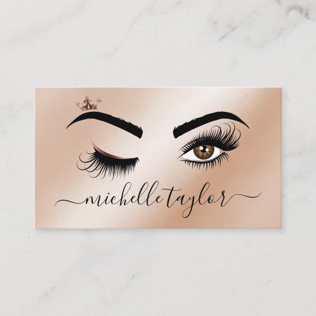 Cartão De Visita Beleza do artista Salon Lash Extension piscar os o (Frente)
