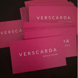 Cartão De Visita Beleza do Design de moda rosa quente