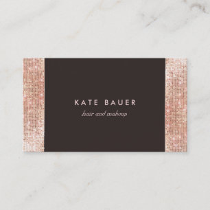 Cartão De Visita Beleza e beleza da sequência Dourada Rosa de na mo