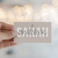 Beleza Marrom Moderna Personalizada Seu Nome
