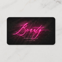 Beleza Moderna Cosmetólogo Salon Neon Rosa Quente