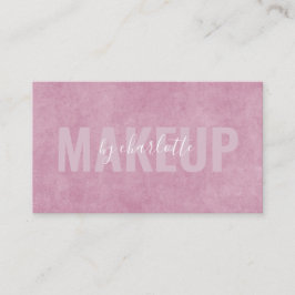 Cartão De Visita Beleza Moderna do Artista Makeup Rosa Blush Abstra