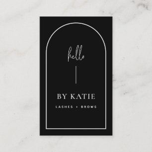 Cartão De Visita Beleza moderna minimalista do arco preto e branco