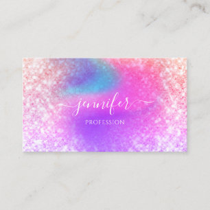 Cartão De Visita Beleza Profissional Holográfica - Unicórnio