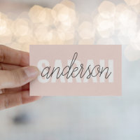 Beleza Rosa Moderna Pastel Personalizada Seu Nome
