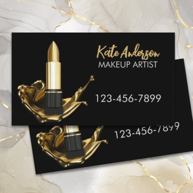 Cartão De Visita Beleza Salon Stylist Cosmetologista Makeup Artista (Beauty Salon Stylist Cosmetologist Makeup Artist Business Card)
