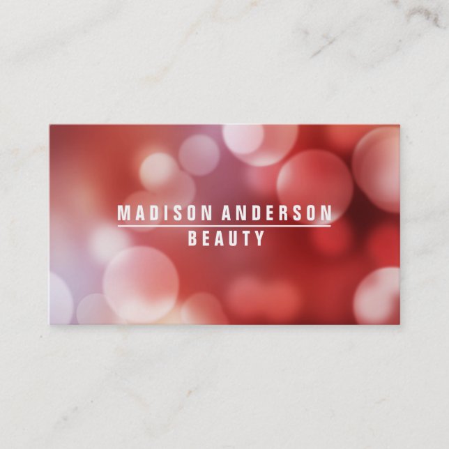 Cartão De Visita Beleza Simples e Clássica Moderna Rosa (Frente)