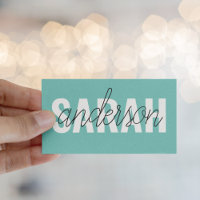 Beleza Verde Moderna Pastel Personalizada Seu Nome