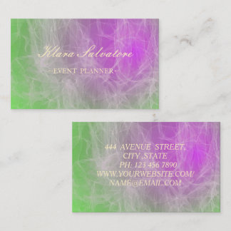 Cartão De Visita Belo Excelente Incrível Verde E Roxo