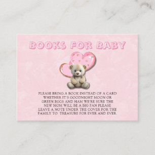 Cartão De Visita Belo Urso Rosa Dourado Rosa Para Bebê