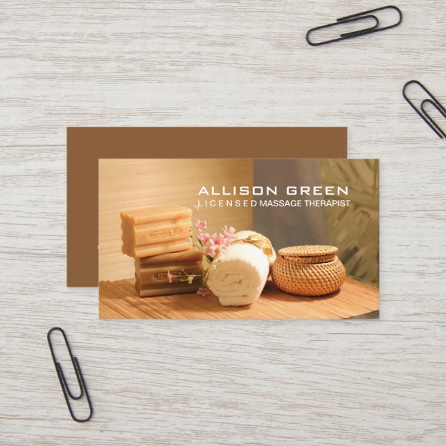 Cartão De Visita Bem-estar Aromaterapia SPA Salon Massagista (Frente/Verso In Situ)