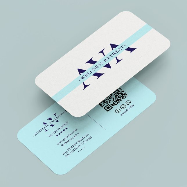 Cartão De Visita Bem-estar Malhação Terapêutica Treinador Pastel Sk (Wellness Therapist Fitness Coach Pastel Sky Blue Business Card
)