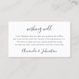 Cartão De Visita Bem-Vindo Para Casamento Sterling Dom Dinheiro Bra