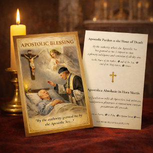 Cartão De Visita Bênção Apostólica Oração Católica Latina