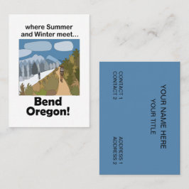 Cartão De Visita Bend Oregon Onde Verão e Inverno se Encontram Viag