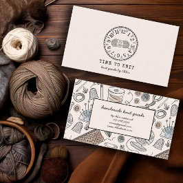 Cartão De Visita Bens de Knit feitos à mão