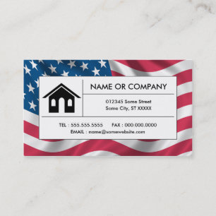 Cartão De Visita bens imobiliários americanos
