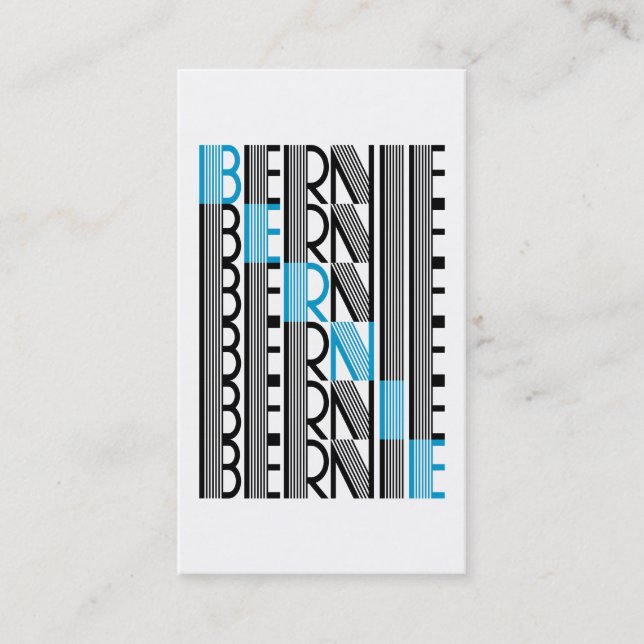 Cartão De Visita BERNIE sanders textual (Frente)