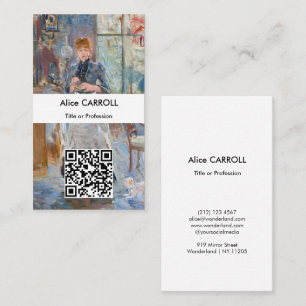 Cartão De Visita Berthe Morisot - Na Sala de Jantar - Código QR