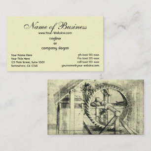 Cartão De Visita Besta de Crossa Movida por Esteira por Leonardo da