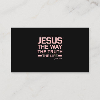 Cartão De Visita Bíblia Cristã Verse Jesus Way Truth Life