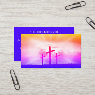 Cartão De Visita Bíblia Cristã Verso Religião Religiosa Cruzada