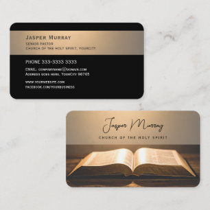 Cartão De Visita Bíblia Sagrada Pastor