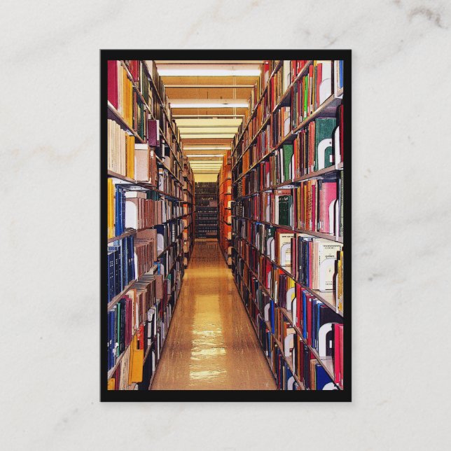 Cartão De Visita Biblioteca de pilhas ATC (Frente)