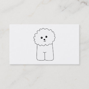 Cartão De Visita Bichon Frise, cão bonito