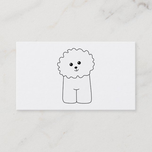 Cartão De Visita Bichon Frise, cão bonito (Frente)