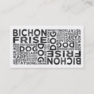 Cartão De Visita Bichon Frise Typografia
