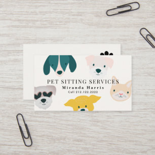 Cartão De Visita Bichos Cachorros Pet Sitter Walker