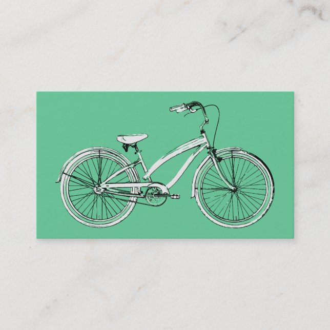 Cartão De Visita bicicleta retrô (Frente)