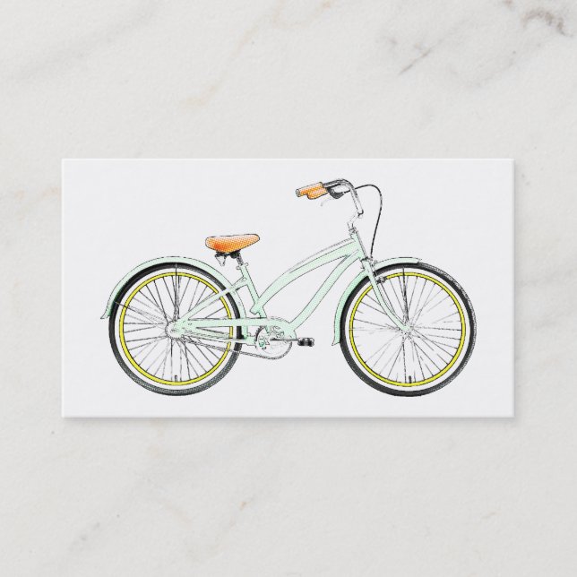 Cartão De Visita bicicleta retrô (Frente)