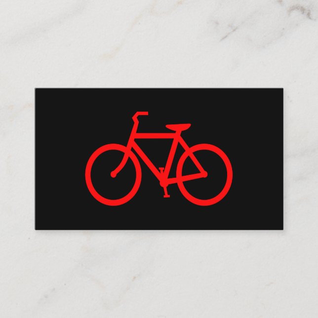 Cartão De Visita Bicicleta Vermelha (Frente)
