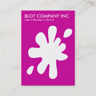 Cartão De Visita Big Blot - Branco sobre Magenta profunda CC0099