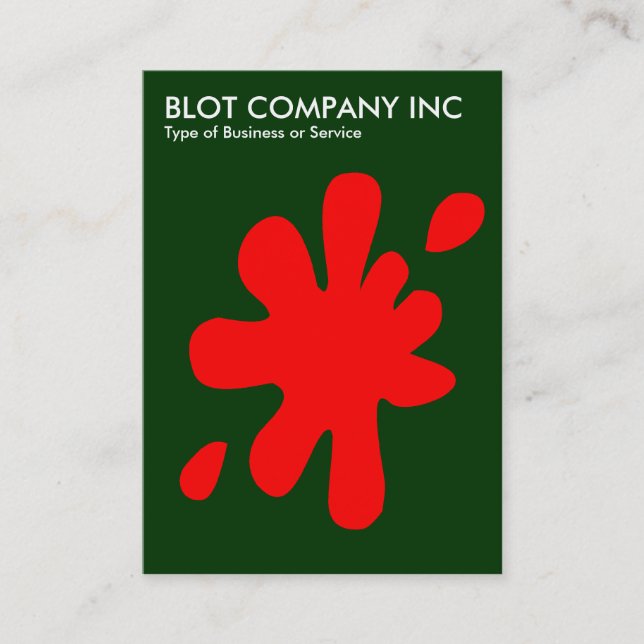 Cartão De Visita Big Blot - Vermelho em Verde escuro 003300 (Frente)