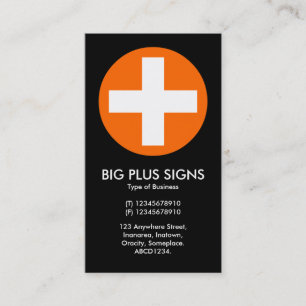 Cartão De Visita Big Plus - Sinais Laranja - Preto