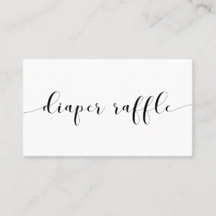 Cartão De Visita Bilhete chique do raffle da fralda do chá de